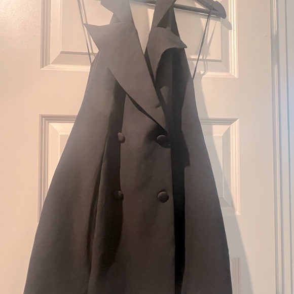 Mid thigh short ladies tuxedo style dress - Picture 1 of 2